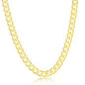 Links of Italy Sterling Silver 6mm Cuban Chain - Gold Plated