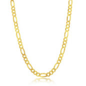 Links of Italy Sterling Silver 6mm Figaro Chain - Gold Plated