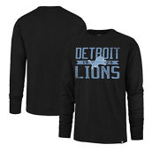 '47 Men's Black Detroit Lions Wide Out Franklin Long Sleeve T-Shirt