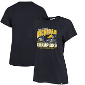 '47 Women's Navy Michigan Wolverines 12-Time Football National s Frankie T-Shirt