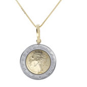 Milor 500 Lire Coin Pendant With Chain Necklace