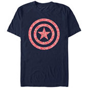 Mad Engine Mens Avengers Captain America Flower Fill T-Shirt
