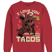 Mad Engine Mens Marvel Taco Love Fleece
