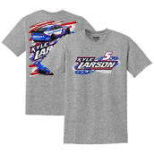Hendrick Motorsports Team Collection Men's Gray Kyle Larson Stars & Stripes T-Shirt