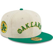 New Era Men's White Oakland Athletics Corduroy Classic 59FIFTY Fitted Hat