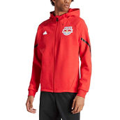 adidas Men's Red New York Red Bulls 2024 Anthem Travel Full-Zip Jacket