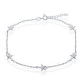 Bella Silver Sterling Silver Starfish Anklet
