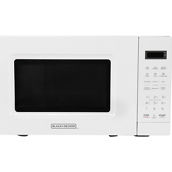 Black and Decker 0.7 Cu Ft 700 Watt LED Digital Microwave Oven in White with Chi