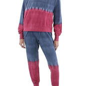 Womens Tie-Dye Fleece Lined Jogger Pants