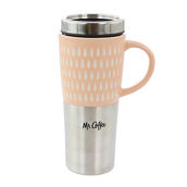 Mr. Coffee Travertine 16 Ounce Stoneware and Stainless Steel Travel Mug With Lid