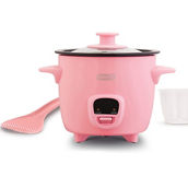 Dash Mini 16 Ounce Rice Cooker in Pink with Keep Warm Setting