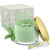 Lovery Eucalyptus & Spearmint Home Candle Gift Set & Wax Trimmer 2-Pc. Soy Candles