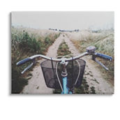 Stupell Canvas Wall Art Bicycle on Rural Path, 16 x 20