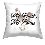 Stupell Decorative Throw Pillow My Roost & Rules Country Chicken, 18 x 7 x 18