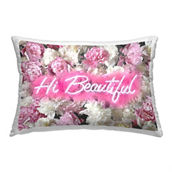 Stupell Decorative Printed Throw Pillow Hi Beautiful Patterned, 14 x 7 x 20