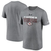 Nike Men's Heather Gray Kansas City Chiefs Super Bowl LVIII Logo Lockup T-Shirt