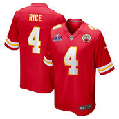 Nike Men's Rashee Rice Red Kansas City Chiefs Super Bowl LVIII Game Jersey