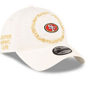 New Era Men's Cream San Francisco 49ers Super Bowl LVIII 9TWENTY Adjustable Hat
