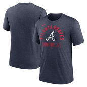 Nike Men's Heather Navy Atlanta Braves Swing Big Tri-Blend T-Shirt