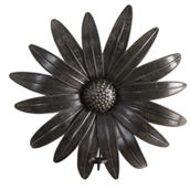 Nearly Natural 30-in x 30-in Brushed Metal Daisy Flower Sconce Candle Holder Wall