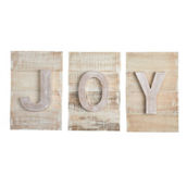 Nearly Natural 15-in Rustic JOY Wall Art