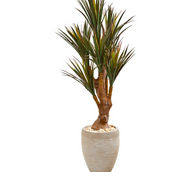 Nearly Natural 50-in Yucca Artificial Tree in Planter UV Resistant (Indoor/Outdoor