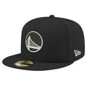 New Era Men's Black Golden State Warriors Black & White 59FIFTY Fitted Hat