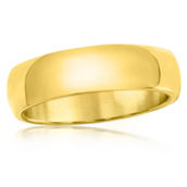 Metallo Stainless Steel 6mm Polished Ring - Gold Plated