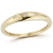 Luminosa Gold 14K Gold and Diamond Accent Dome Ring