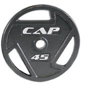CAP 45 lb Black Olympic Grip Plate-.com