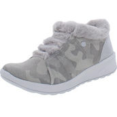 Golden Womens Faux Fur Lined Fashion Sneakers