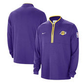 Nike Men's Purple Los Angeles Lakers Authentic Performance Half-Zip Jacket