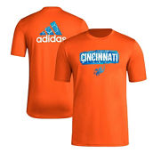 adidas Men's Orange FC Cincinnati Local Pop AEROREADY T-Shirt