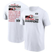 Nike Men's White Kansas City Chiefs Super Bowl LVIII Roster T-Shirt
