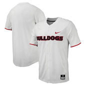 Nike Men's White Georgia Bulldogs Replica Full-Button Baseball Jersey