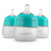 Nanobebe Flexy Silicone Baby Bottle - 5oz 3pk