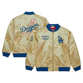 Mitchell & Ness Men's Gold Los Angeles Dodgers OG 2.0 Satin Full-Zip Jacket