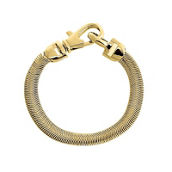 By Adina Eden Solid Large Clasp Wide Snake Chain Bracelet