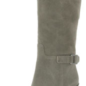 Vance Womens Leather Square Toe Mid-Calf Boots