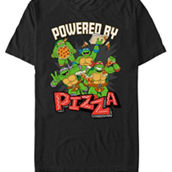Mad Engine Teenage Mutant Ninja Turtles Young Men's POWERED BY PIZZA T-Shirt