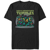 Mad Engine Teenage Mutant Ninja Turtles Young Men's AGAINST THE WALL T-Shirt