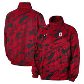 Nike Men's Scarlet Ohio State Buckeyes Anorak Half-Zip Jacket