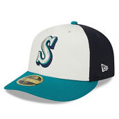 New Era Men's Cream Seattle Mariners 2024 Batting Practice Low 59FIFTY Fitted Hat