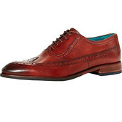Asonce Mens Leather Oxford Wingtip Brogues