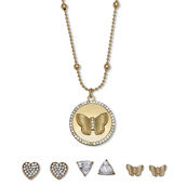 PalmBeach 14k Yellow Gold-Plated Necklace Earrings Set