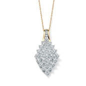 PalmBeach 1/10 TCW Genuine Diamond Pendant Necklace