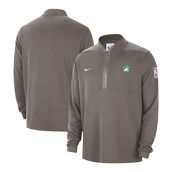 Nike Men's Olive Boston Celtics Authentic Performance Half-Zip Jacket