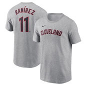 Nike Men's José Ramírez Gray Cleveland Guardians Fuse Name & Number T-Shirt