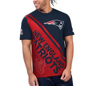 Starter Men's Navy/Red New England Patriots Finish Line Extreme Graphic T-Shirt