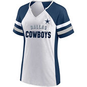 Fanatics Branded Women's White/Navy Dallas Cowboys Plus Size Color Block T-Shirt